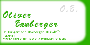 oliver bamberger business card